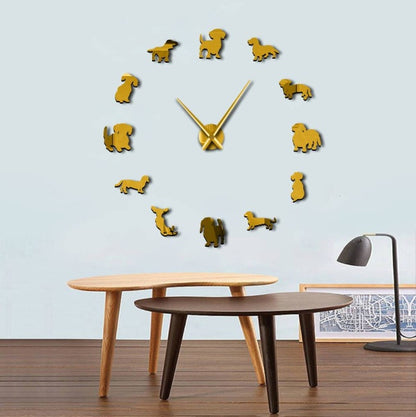 OROLOGIO DA PARETE SENZA CORNICE STILE CANE