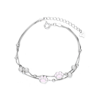 Bracciale a forma di zampa di gatto in  ARGENTO STERLING 925