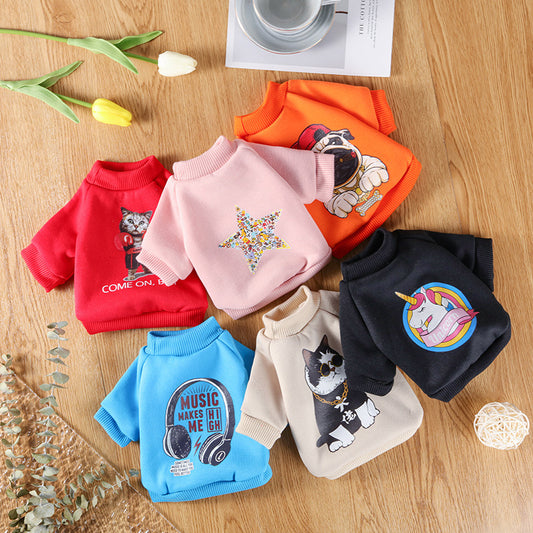 Maglione con motivo a cartoni animati per cani di piccola taglia