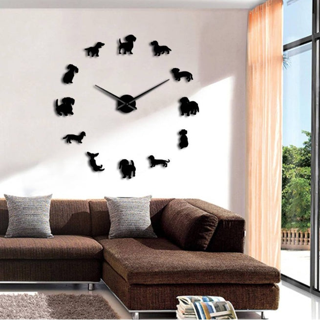 OROLOGIO DA PARETE SENZA CORNICE STILE CANE